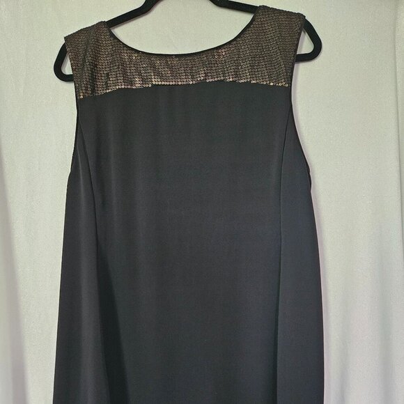 Narciso Rodriguez Tank Top Womens XL Black Gold Sequin Sleeveless Pullover - Picture 4 of 8